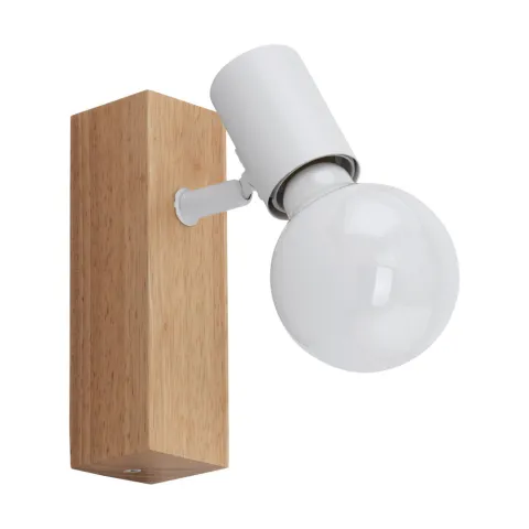 Aplica Vintage Eglo Townshend 3 33168, E27 1X10W, Lemn, Alb, Maro