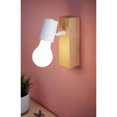 Aplica Vintage Eglo Townshend 3 33168, E27 1X10W, Lemn, Alb, Maro