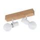 Plafoniera Vintage Eglo Townshend 3 33169, E27 2X60W, Lemn, Maro, Alb