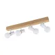 Plafoniera Vintage Eglo Townshend 3 33172, E27 4X60W, Lemn, Maro, Alb