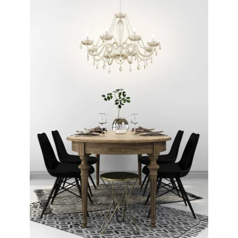 Candelabru Eglo Basilano 39093, E14 8X40W Ø820Mm, Cognac