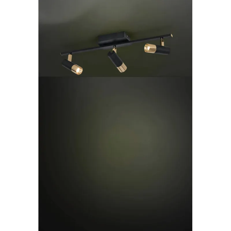 Plafoniera Eglo Tomares 39146, Led 3X5W 1440Lm 3000K, Aluminiu, Otel, Negru, Alama