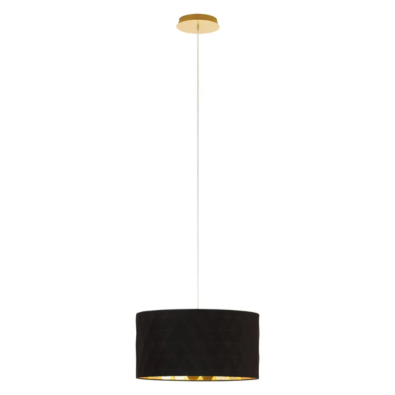 Pendul Eglo Dolorita 39224, E27 3X60W Ø500Mm, Negru, Auriu