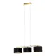 Suspensie Eglo Dolorita 39225, E27 3X60W, Textil, Auriu, Negru