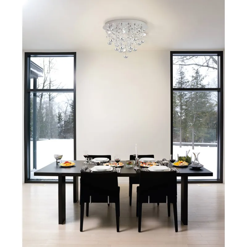 Plafoniera Eglo Pianopoli 39245, Led 15X1.8W 3225Lm 3000K Ø500Mm, Cristal, Transparent