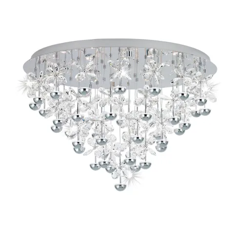 Plafoniera Eglo Pianopoli 39246, Led 43X1.8W 9245Lm 3000K Ø780Mm, Cristal, Transparent