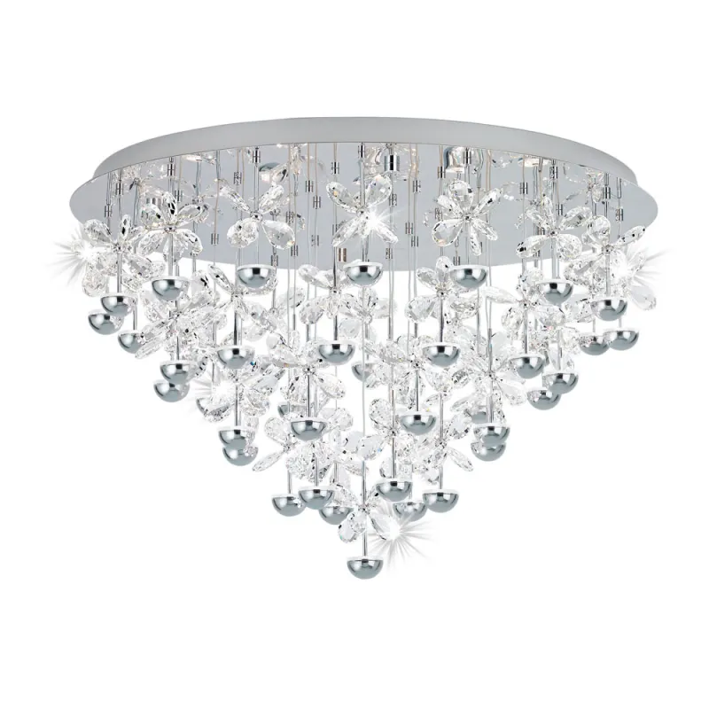 Plafoniera Eglo Pianopoli 39246, Led 43X1.8W 9245Lm 3000K Ø780Mm, Cristal, Transparent