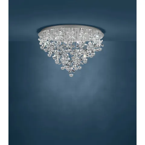Plafoniera Eglo Pianopoli 39246, Led 43X1.8W 9245Lm 3000K Ø780Mm, Cristal, Transparent