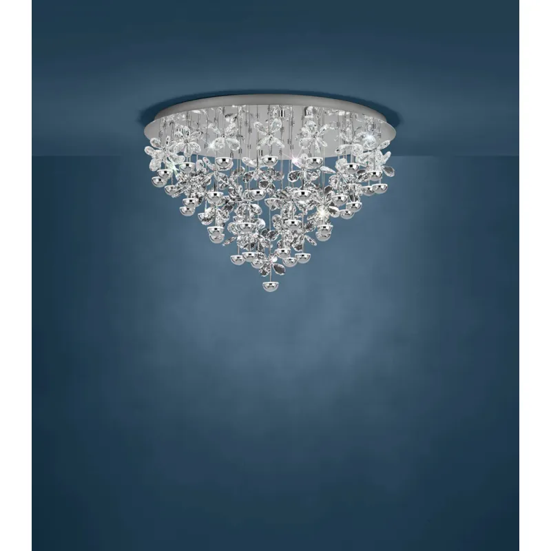 Plafoniera Eglo Pianopoli 39246, Led 43X1.8W 9245Lm 3000K Ø780Mm, Cristal, Transparent