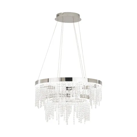 Suspensie Cristal Eglo Antelao 39281, Led 46W 5800Lm 4000K Ø610Mm, Cristal, Transparent