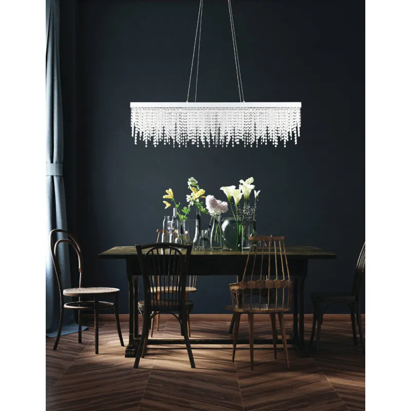 Suspensie Cristal Eglo Antelao 39283, Led 39W 5100Lm 4000K, Cristal, Transparent