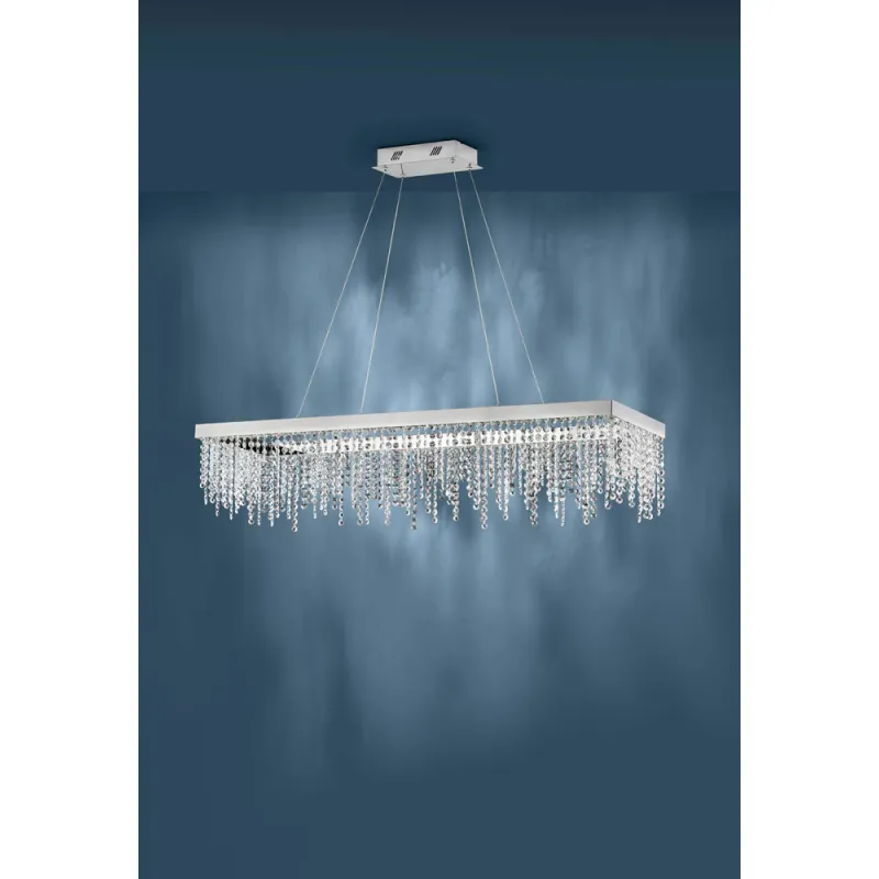 Suspensie Cristal Eglo Antelao 39283, Led 39W 5100Lm 4000K, Cristal, Transparent