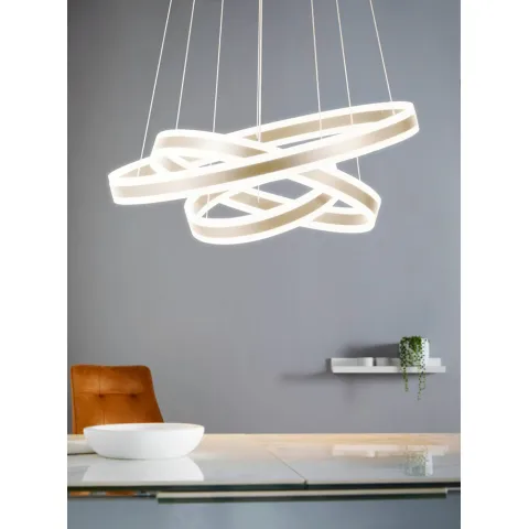 Suspensie Eglo Tonarella 39314, Led 78W 21360Lm 3000K Ø800Mm, Otel, Satinat