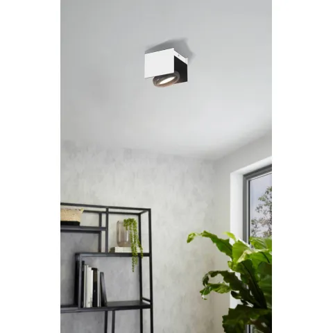Aplica Eglo Vidago 39315, Led 1X5.4W 510Lm 3000K, Aluminiu, Otel, Alb, Negru