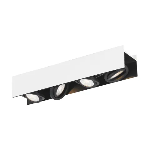 Plafoniera Eglo Vidago 39318, Led 4X5.4W 2040Lm 3000K, Otel, Aluminiu, Negru, Alb