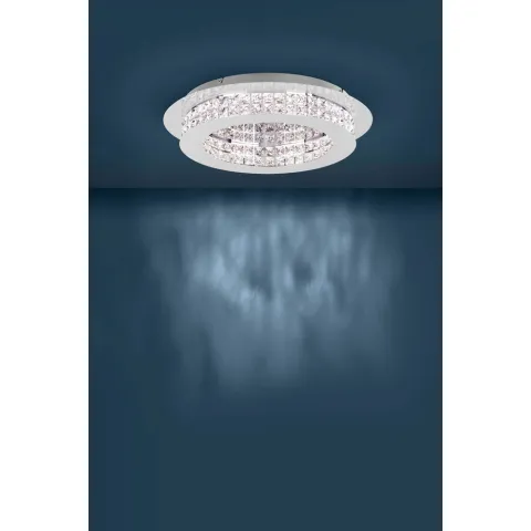 Plafoniera Eglo Principe 39401, Led 10X3.15W 3800Lm 3000K Ø500Mm, Cristal, Transparent