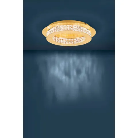Plafoniera Eglo Principe 39405, Led 10X3.15W 3800Lm 3000K Ø500Mm, Cristal, Transparent