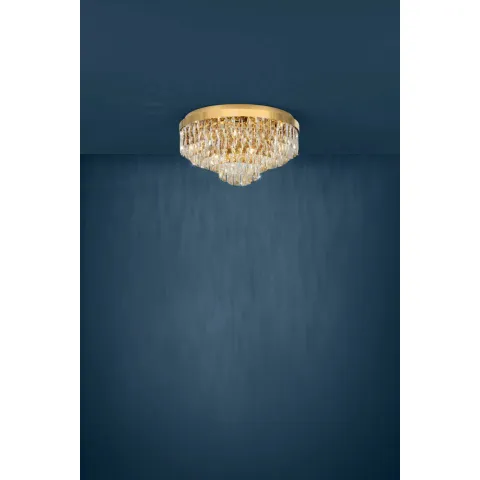 Plafoniera Eglo Valparaiso 39458, E14 11X40W Ø580Mm, Cristal, Transparent