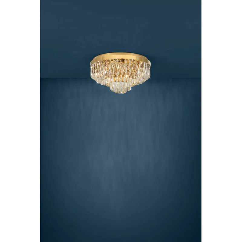 Plafoniera Eglo Valparaiso 39458, E14 11X40W Ø580Mm, Cristal, Transparent