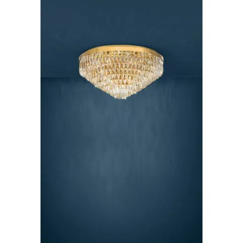 Plafoniera Eglo Valparaiso 39459, E14 16X40W Ø780Mm, Cristal, Transparent