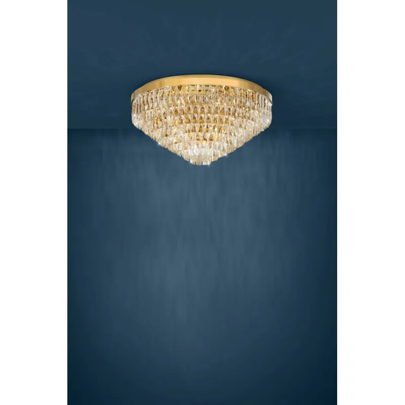 Plafoniera Eglo Valparaiso 39459, E14 16X40W Ø780Mm, Cristal, Transparent