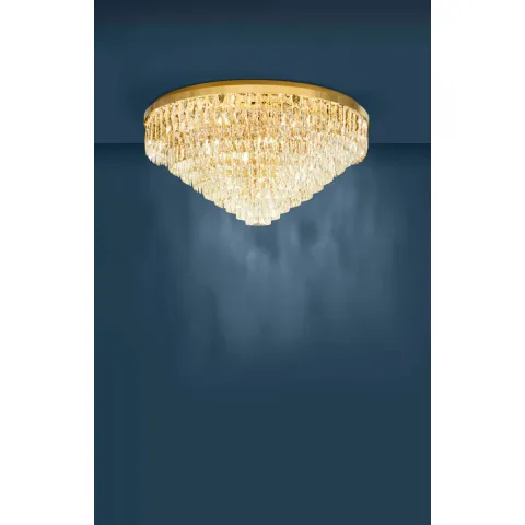 Plafoniera Eglo Valparaiso 39461, E14 25X40W Ø980Mm, Cristal, Transparent