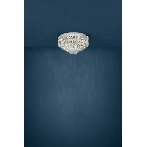 Plafoniera Eglo Valparaiso 1 39489, E14 8X40W Ø480Mm, Cristal, Transparent