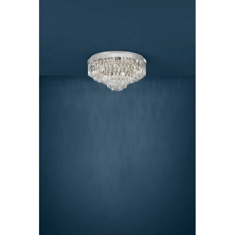 Plafoniera Eglo Valparaiso 1 39491, E14 11X40W Ø580Mm, Cristal, Transparent