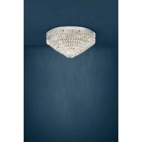 Plafoniera Eglo Valparaiso 1 39492, E14 16X40W Ø780Mm, Cristal, Transparent