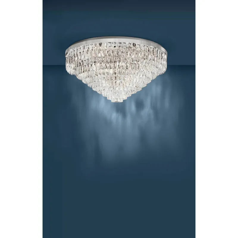 Plafoniera Eglo Valparaiso 1 39493, E14 25X40W Ø980Mm, Cristal, Transparent