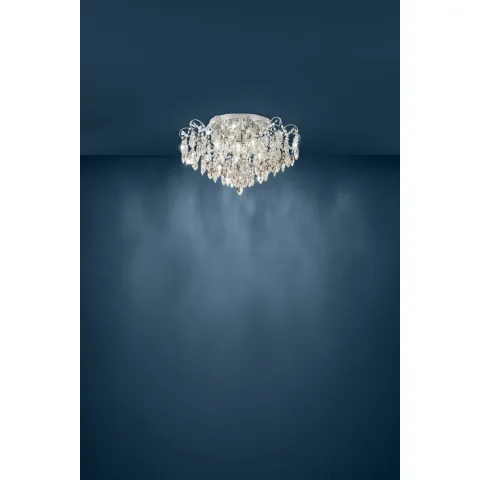 Plafoniera Eglo Fenoullet 39521, E14 6X25W Ø600Mm, Cristal, Transparent