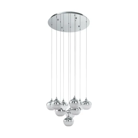 Suspensie Eglo Mioglia 39527, Led 10X3.15W 4500Lm 3000K Ø580Mm, Otel, Alb Granulat, Transparent