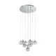 Suspensie Eglo Mioglia 39527, Led 10X3.15W 4500Lm 3000K Ø580Mm, Otel, Alb Granulat, Transparent