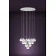 Suspensie Eglo Mioglia 39528, Led 18X3.15W 8100Lm 3000K Ø810Mm, Otel, Alb Granulat, Transparent