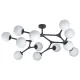 Plafoniera Eglo Maragall 39529, G9 12X3W, Sticla Opal Mat, Negru