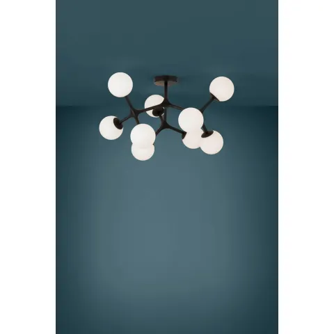 Plafoniera Eglo Maragall 39532, G9 9X3W Ø735Mm, Sticla Opal Mat, Negru