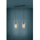 Suspensie Eglo Polverara 39538, E27 2X40W, Sticla Aburita, Chihlimbar