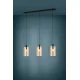 Suspensie Eglo Polverara 39539, E27 3X40W, Sticla Aburita, Chihlimbar