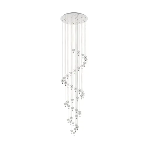 Suspensie Cristal Eglo Pianopoli 1 39545, Led 40X1.8W 8600Lm 3000K Ø780Mm, Cristal, Transparent