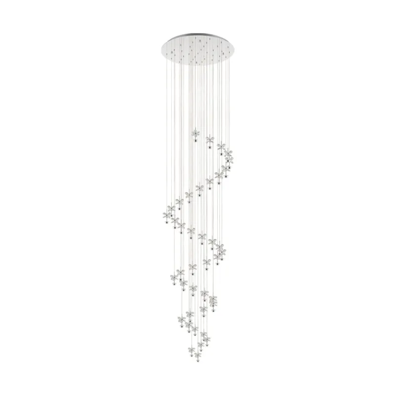 Suspensie Cristal Eglo Pianopoli 1 39545, Led 40X1.8W 8600Lm 3000K Ø780Mm, Cristal, Transparent