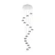 Suspensie Cristal Eglo Corliano 1 39546, Led 17X4.5W 8500Lm 3000K Ø780Mm, Cristal, Transparent