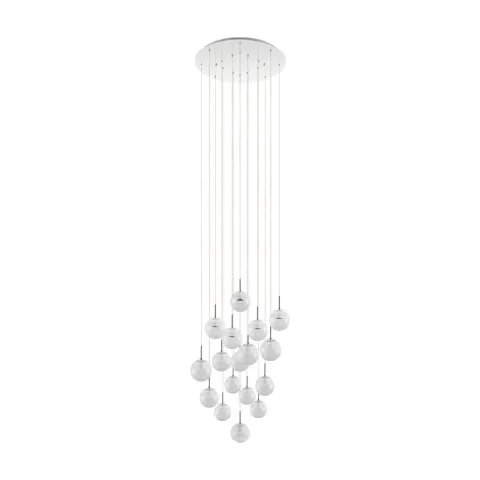 Suspensie Cristal Eglo Montefio 2 39547, Led 17X5W 8160Lm 3000K Ø780Mm, Cristal, Transparent, Alb