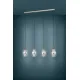 Suspensie Eglo Estanys 39566, E27 4X60W, Sticla Aburita, Nichel Nero