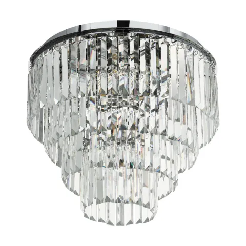 Plafoniera Eglo Agrigento 39569, E14 7X40W Ø500Mm, Cristal, Transparent