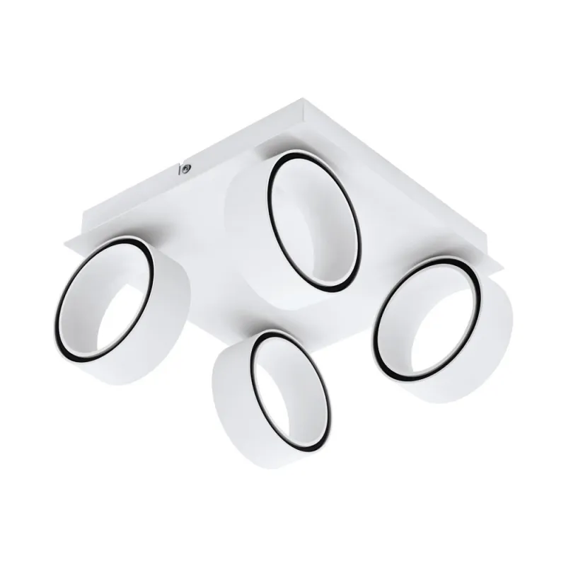 Plafoniera Eglo Albariza 39587, Led 4X5W 2600Lm 3000K, Aluminiu, Otel, Alb, Crom