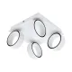 Plafoniera Eglo Albariza 39587, Led 4X5W 2600Lm 3000K, Aluminiu, Otel, Alb, Crom