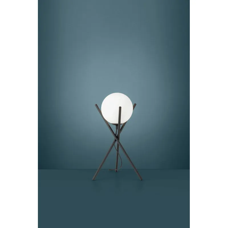 Veioza Eglo Salvezinas 39593, E14 1X25W Ø230Mm, Sticla Opal Mat, Negru