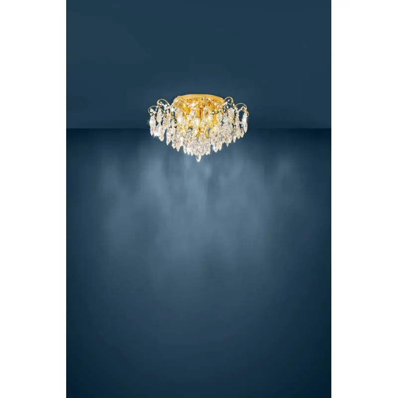 Plafoniera Eglo Fenoullet 1 39602, E14 6X25W Ø600Mm, Cristal, Transparent