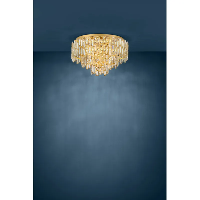 Plafoniera Eglo Calmeilles 39611, E14 10X25W Ø630Mm, Cristal, Transparent