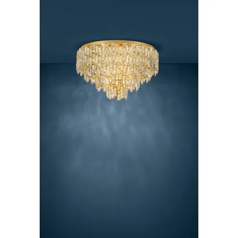 Plafoniera Eglo Calmeilles 39612, E14 10X25W Ø780Mm, Cristal, Transparent